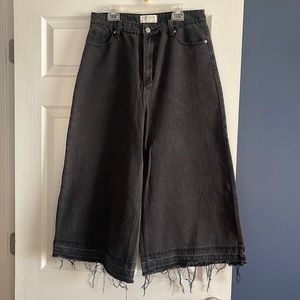 Blank Paige black denim pants wide leg jean